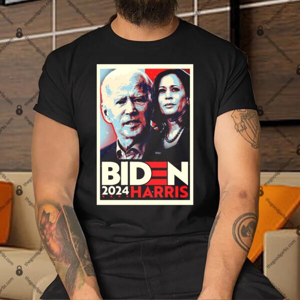 Biden Harris 2024 Vintage Hope Styled Election Poster Shirt