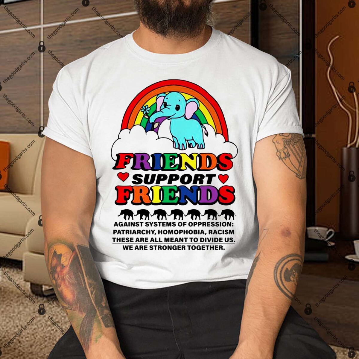 Elephant Friends Support Friends Shirt