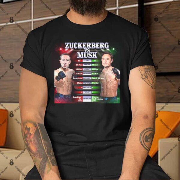 Elon Musk vs Mark Zuckerberg Cage Fight Shirt