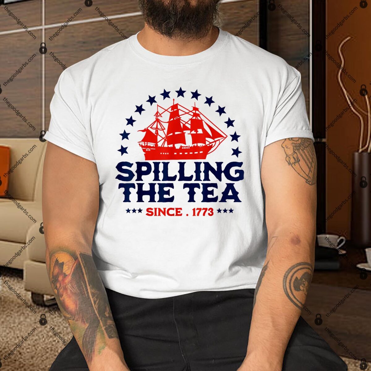 Funny 4th Of July Spilling The Tea Since 1773 Fourth of July T-Shirt