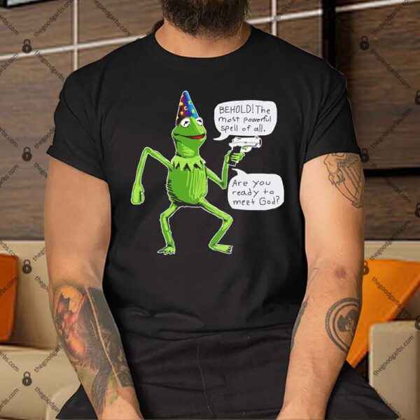 Funny Wizard Kermit Meme Shirt