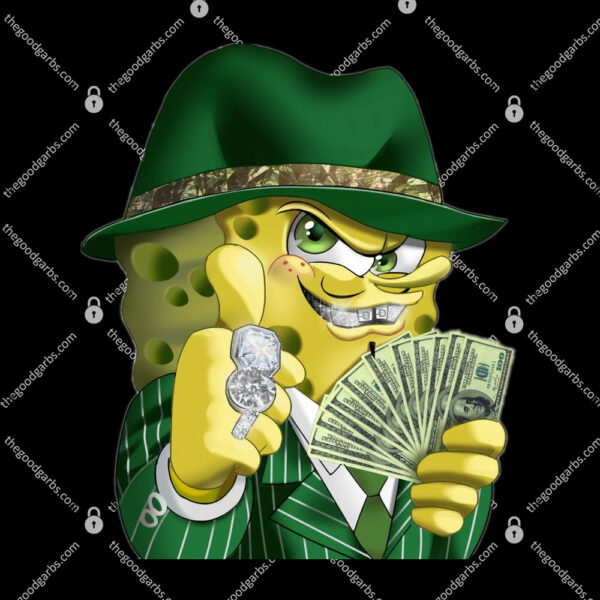 Gangster Spongebob Money Classic Novelty T-Shirt