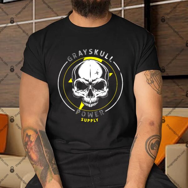 Gray Skull Power Supply Shirt