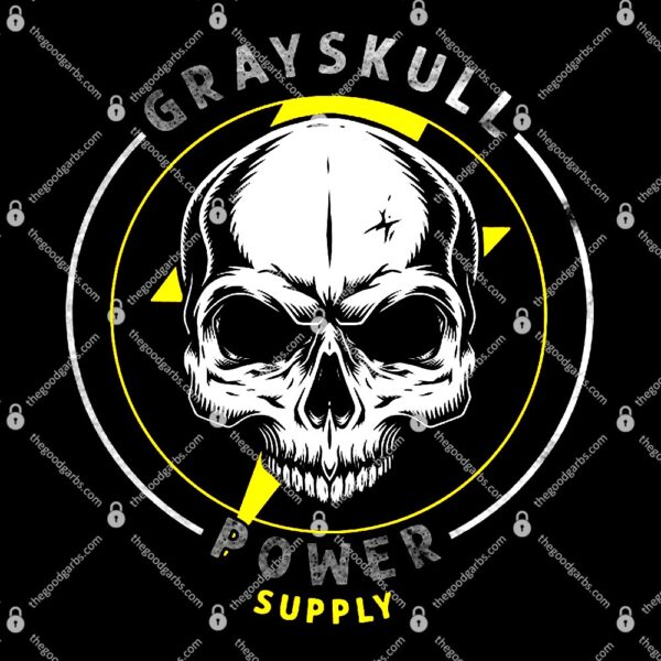 Gray Skull Power Supply T- Shirt