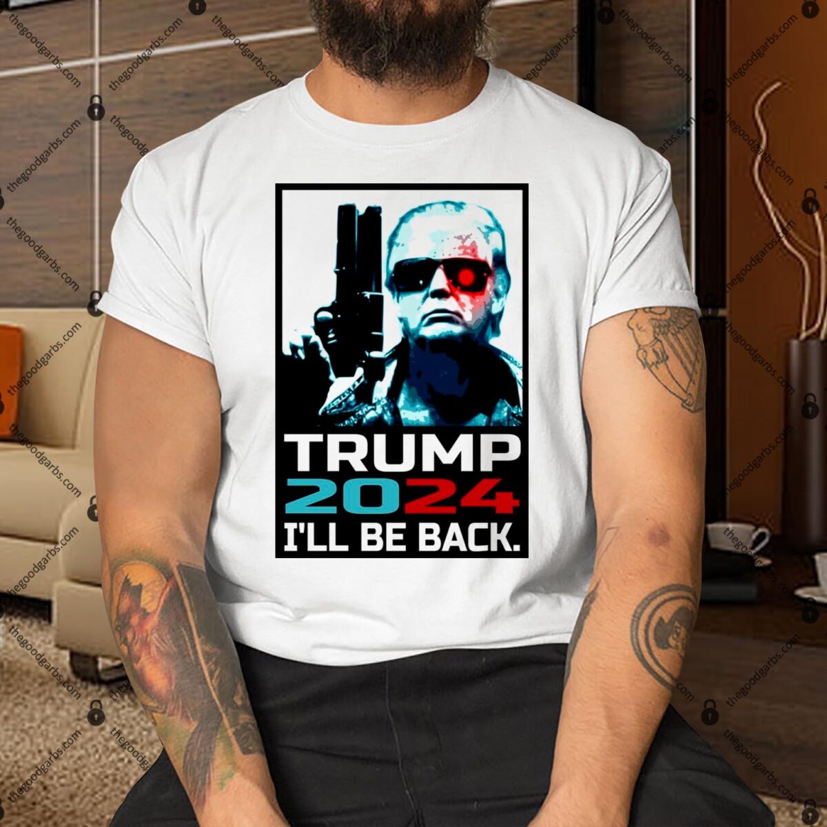 Hilarious Trump 2024 Terminator I'll Be Back Shirt