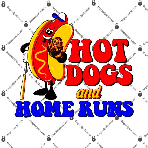 Hot Dogs And Home Runs Baseball Fan T-Shirt