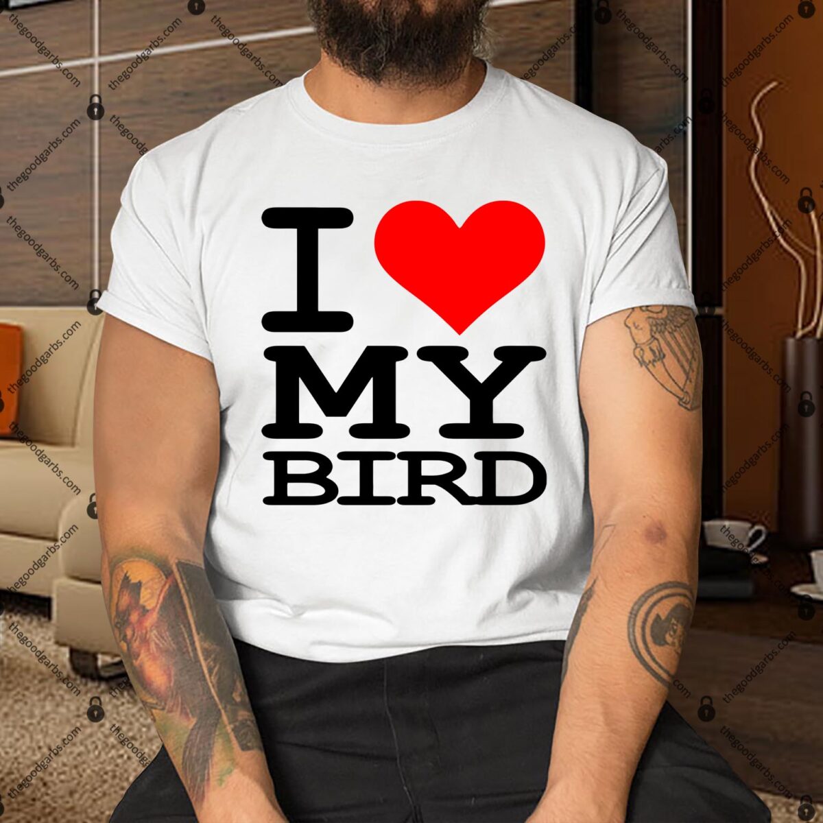 I Heart Love My Bird Shirt