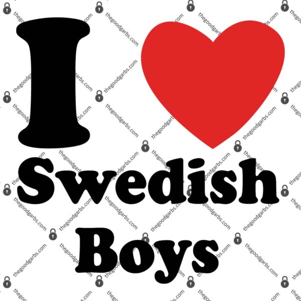 I Love Heart Swedish Boys T-Shirt