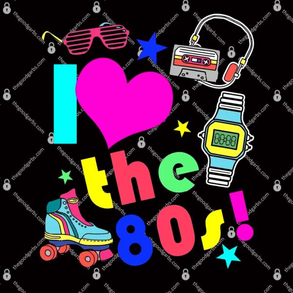 I Love The 80s Retro Party Mash-up T-Shirt