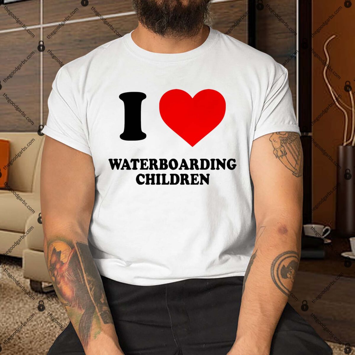 I Love Waterboarding Children Shirt