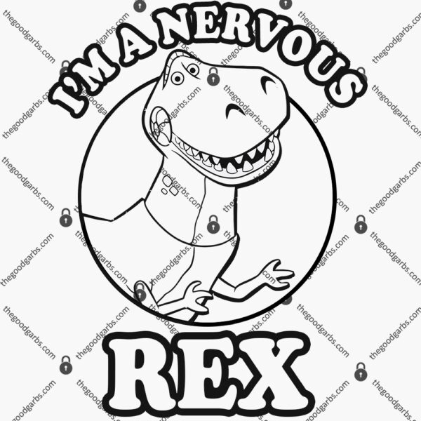 I'm A Nervous Rex Funny Dino Pun Sweaty T-Rex TShirt