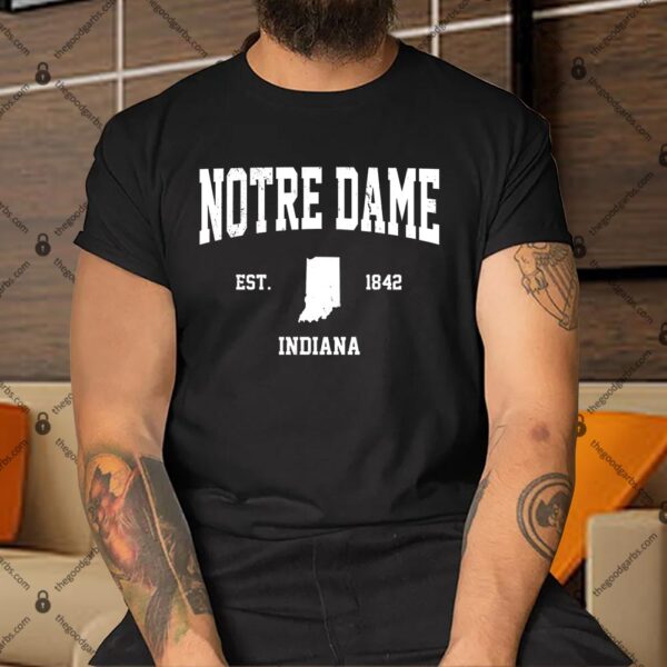 Notre Dame Indiana Est 1842 Shirt