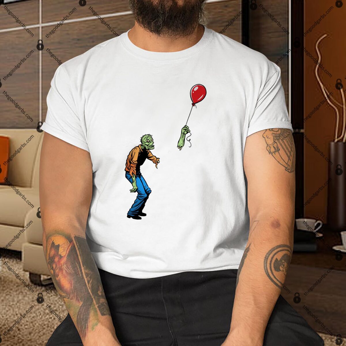 Sad Zombie with Balloon Shirt