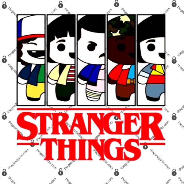 Stranger Things Cartoon Pattern T-Shirt
