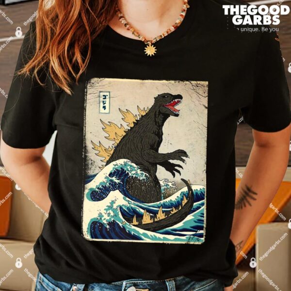 The Great Godzilla off Kanagawa Shirts