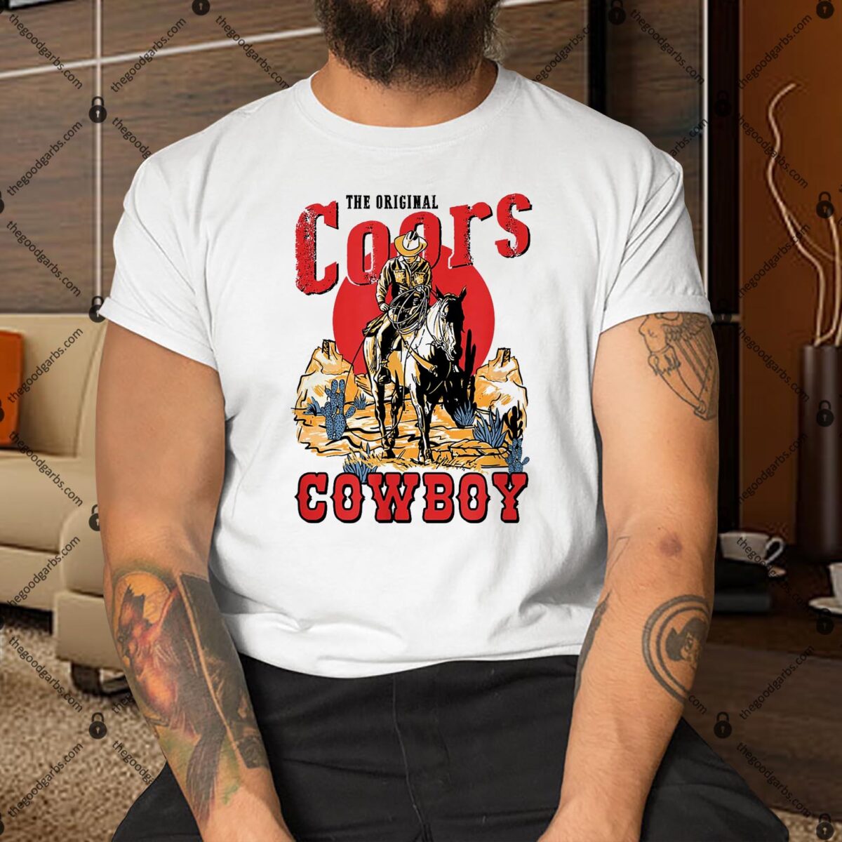 The Original Coors Cowboy Howdy Western Country Vintage Shirt