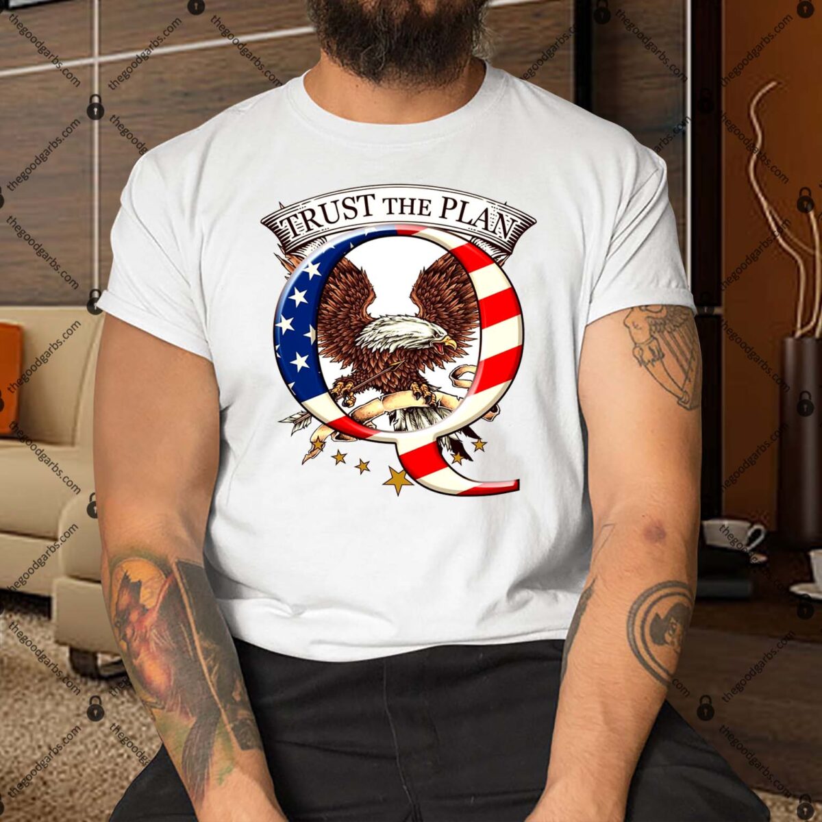 Trust The Plan Qanon American Flag Eagle Shirt