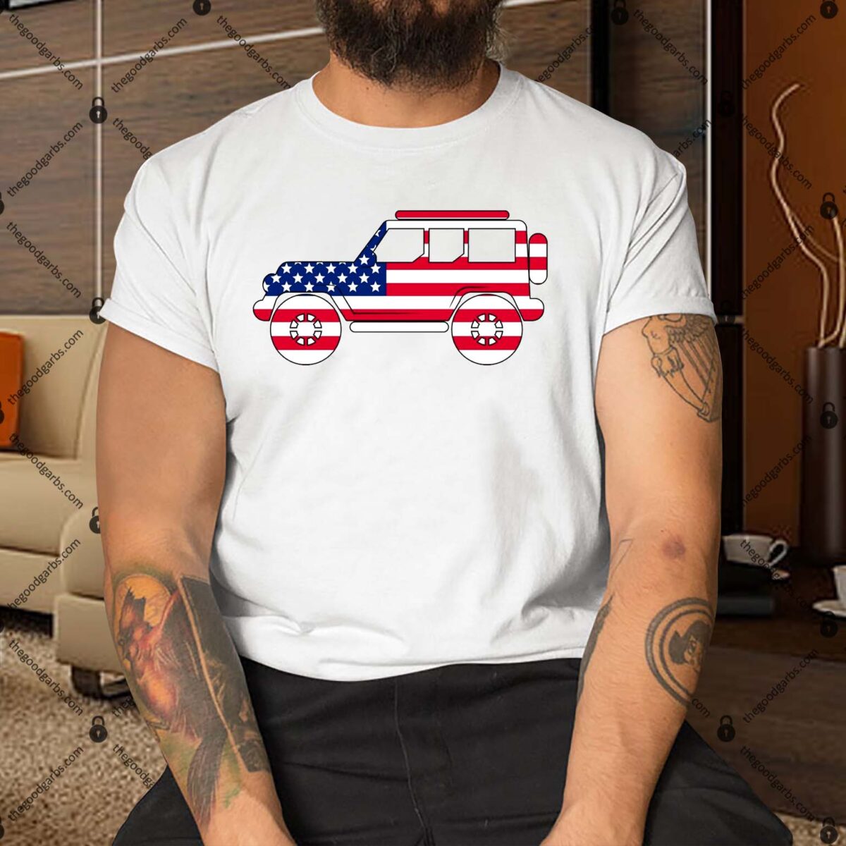 USA Truck American Flag Shirt
