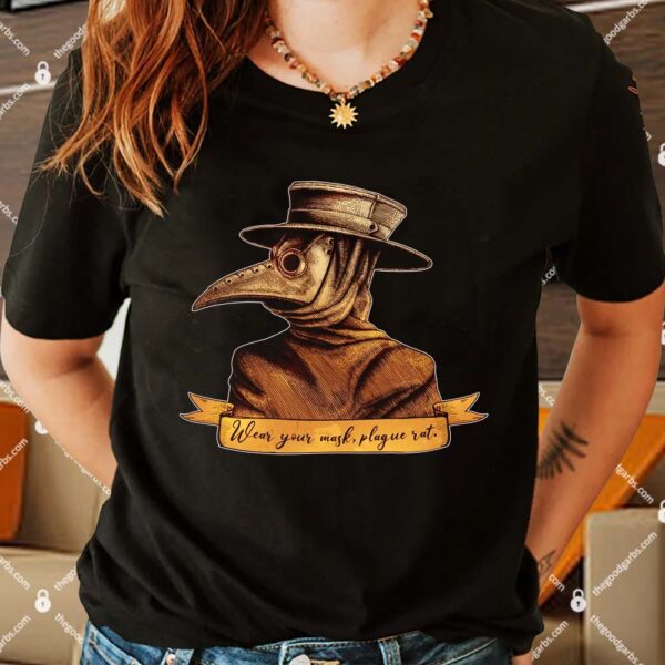 Vintage Plague Doctor Wear Your Mask Plague Rat Shirt