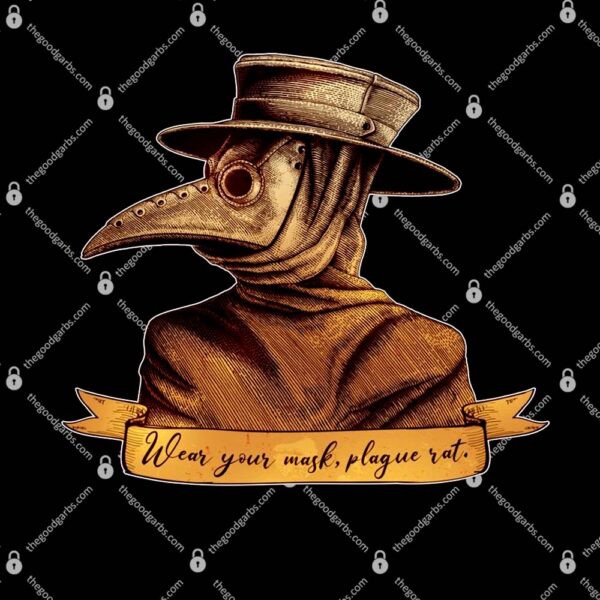 Vintage Plague Doctor Wear Your Mask Plague Rat T-Shirt