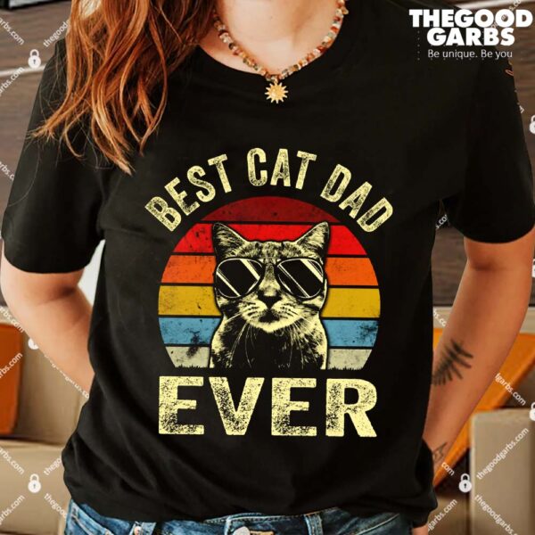 Best Cat Dad Ever Vintage Shirts