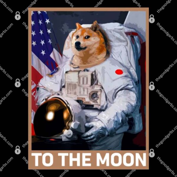 Dogecoin Astronaut To The Moon Blockchain HODL Crypto T-Shirt