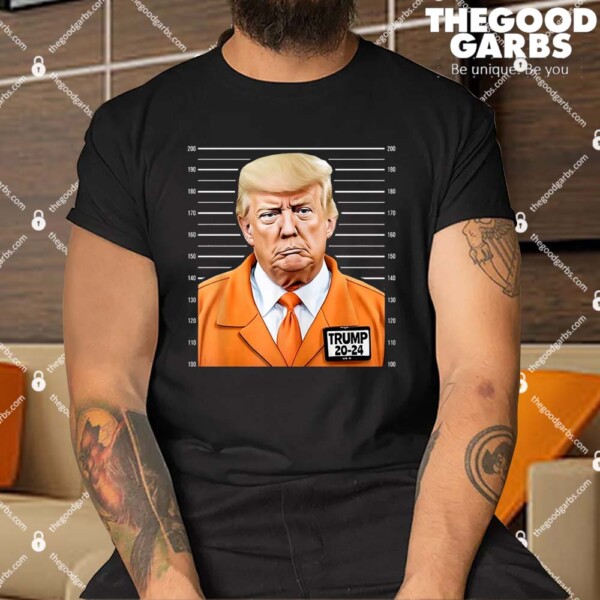 Donald Trump Mug Shot 2024 Orange Jail Suit Shirt
