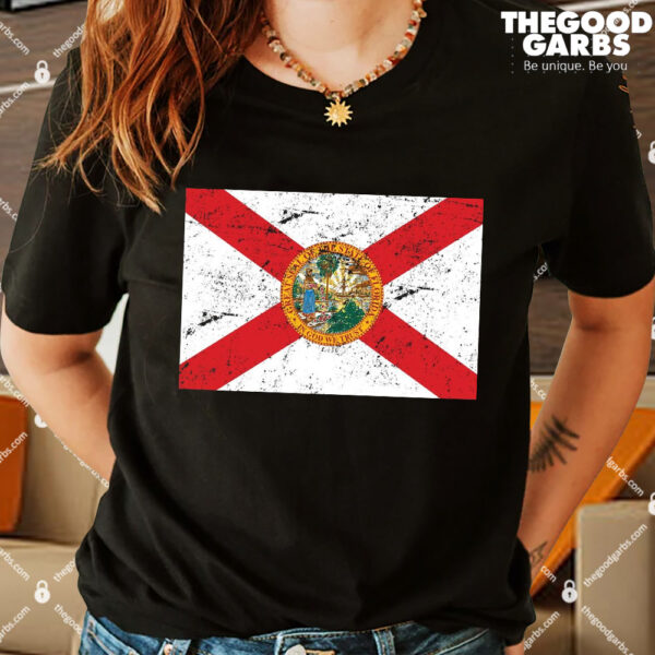 Florida Flag Distressed Vintage T-Shirts