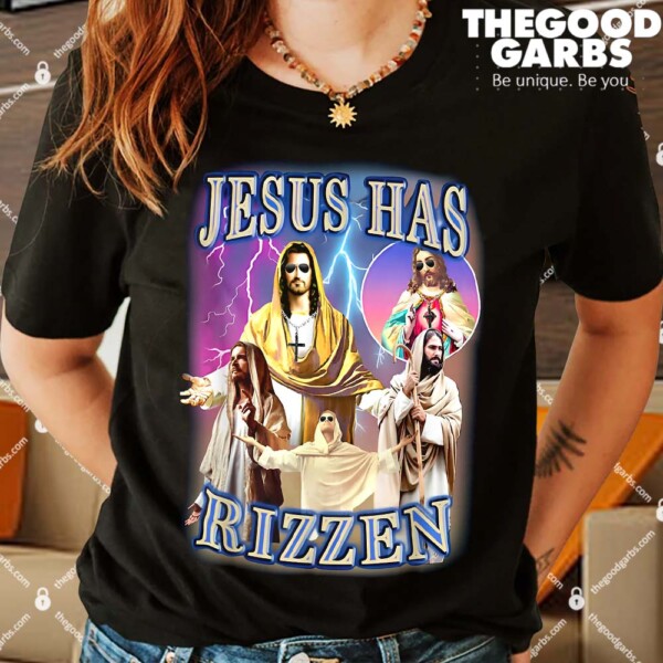 Jesus Has Rizzen Vintage God Christian Shirts