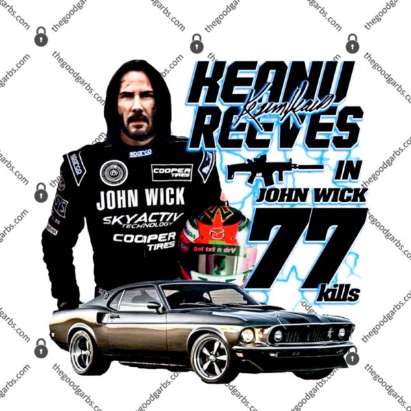 Keanu Reeves in John Wick 77 T-Shirt