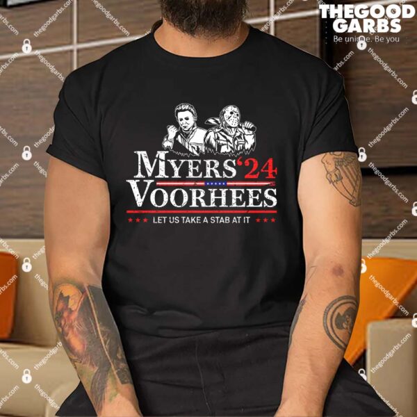 Myers Voorhees 2024 Let Us Take A Stab at It Shirts