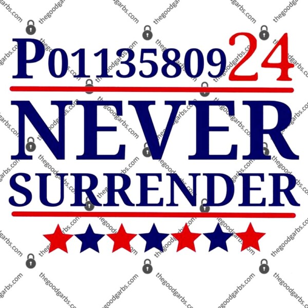 Never Surrender Inmate P01135809 Fulton County Georgia Jail Prisoner Inmate T-Shirt