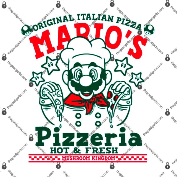 Original Italian Pizza Mario's Pizzeria Hot And Fresh T-Shirt