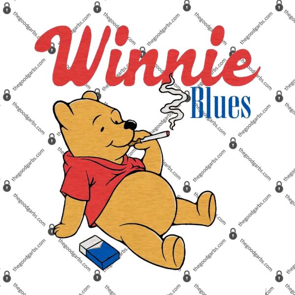 Pooh Winnie Blues Smoking T-Shirt