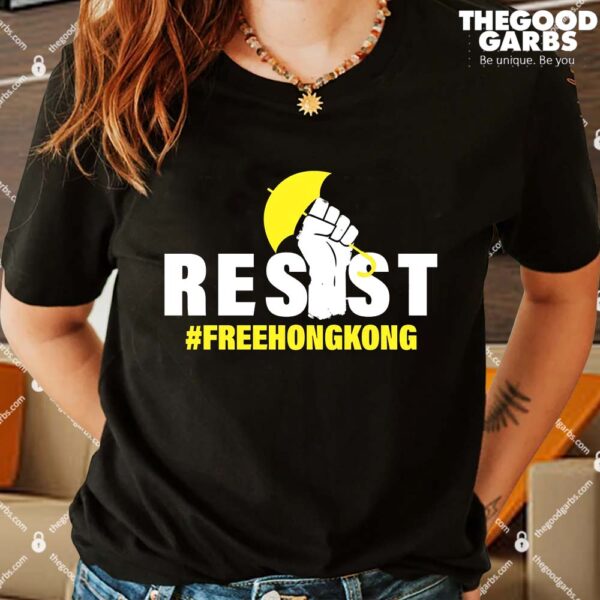 Resist Fight For Hong Kong Yellow Umbrella Movement Shirts