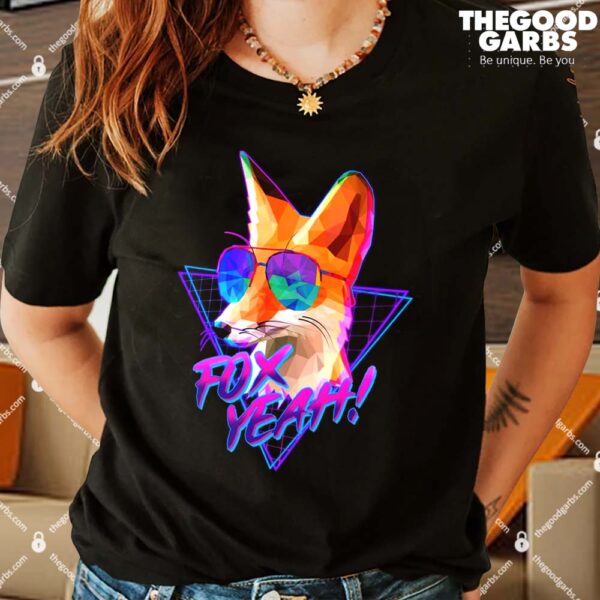 Retro 80's Eighties Polygon Fox Yeah Shirt