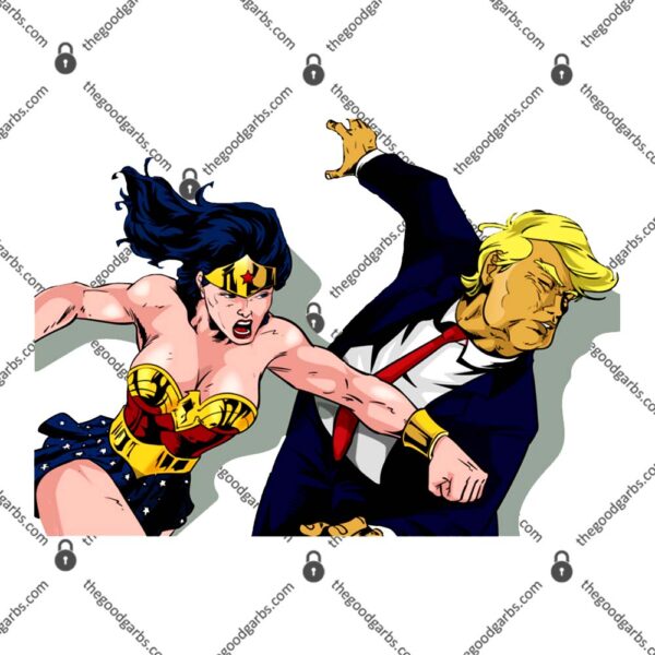 Wonder Woman Punching Donald Trump T-Shirt