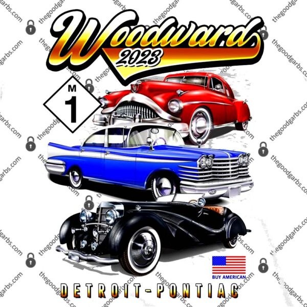Woodward 2023 Classic Cruise Trio Of Cars T-Shirt