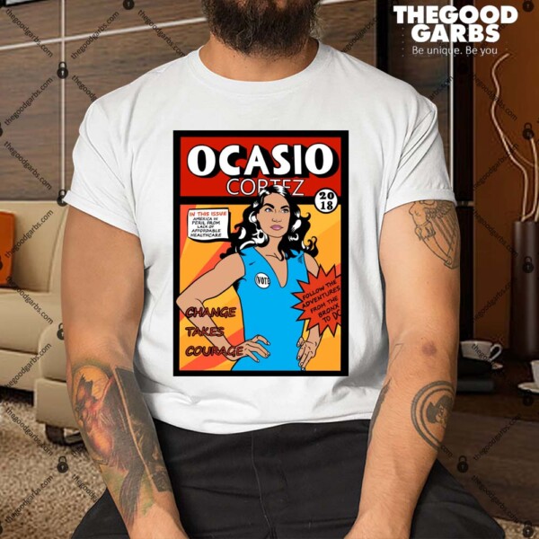 Alexandria Ocasio Cortez Comic Print Shirt