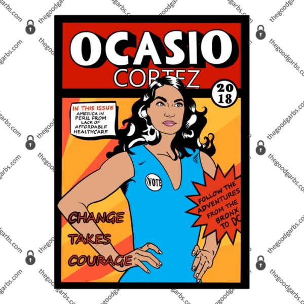 Alexandria Ocasio Cortez Comic Print T-Shirt