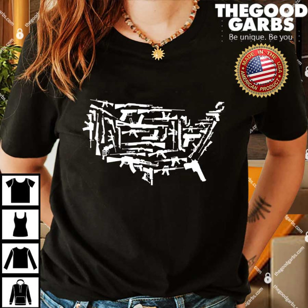 American Gun Map Shirts