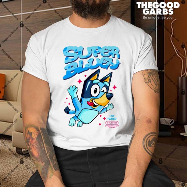 Bluey X Super Mario Bros Super Bluey cartoon Shirt