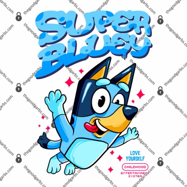 Bluey X Super Mario Bros Super Bluey cartoon T-Shirt