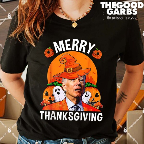 Joe Biden Merry Thanksgiving Confused Happy Halloween 2023 Shirts