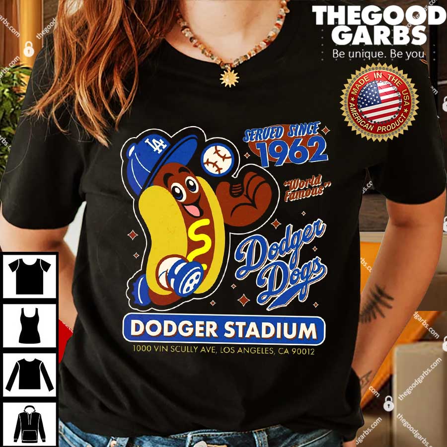 Teeshirtpalace Retro Vintage Dodger Dogs T-Shirt