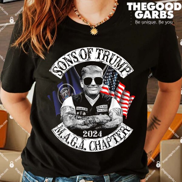 Sons Of Trump Maga Chapter 2024 USA Distressed Flag Shirts