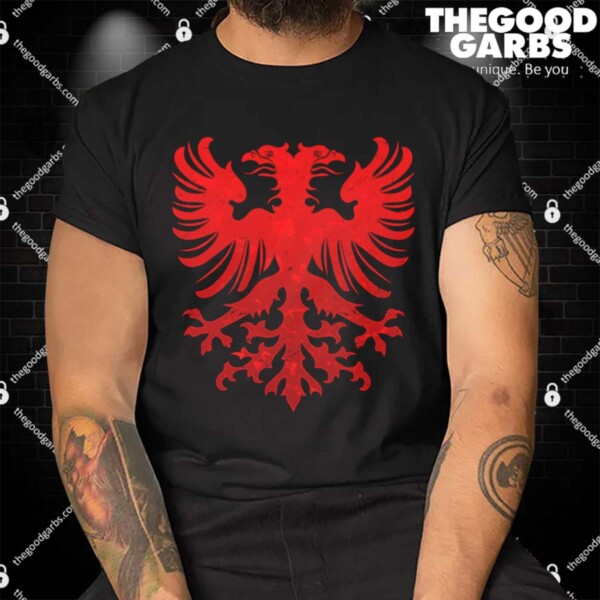 Vintage Eagle Albanian Flag Shirt