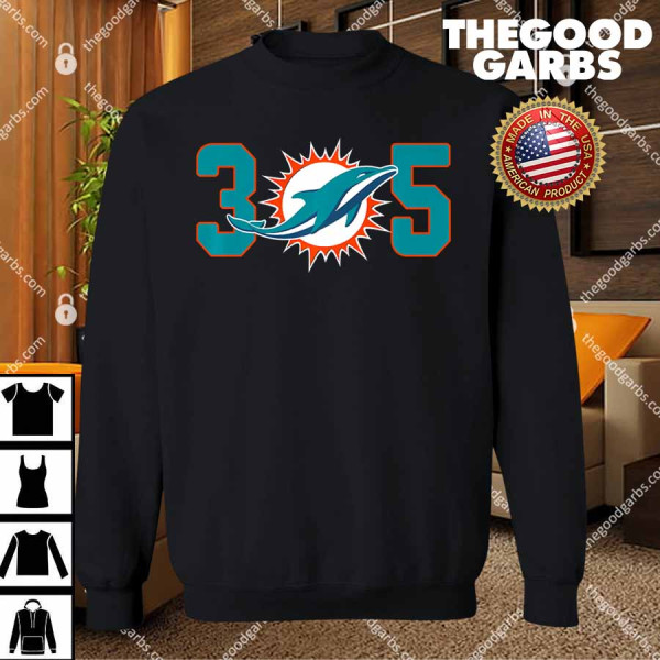 305 Modern Miami Football Cool Dolphin T-Shirts