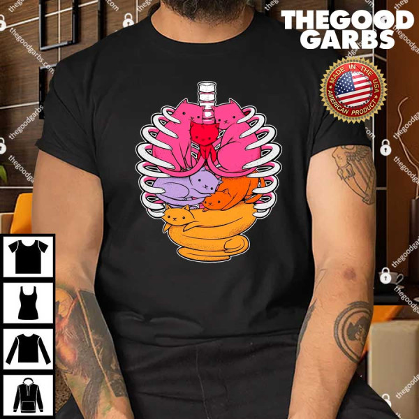 Aanatomicat Cat Chest Skeleton Shirt