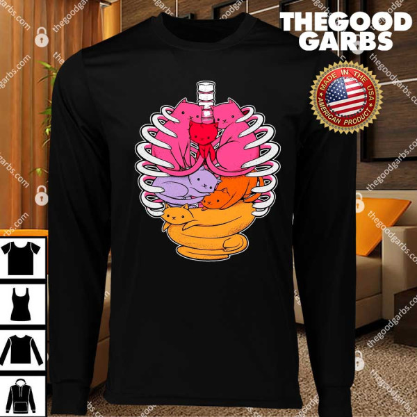 Aanatomicat Cat Chest Skeleton T-Shirts